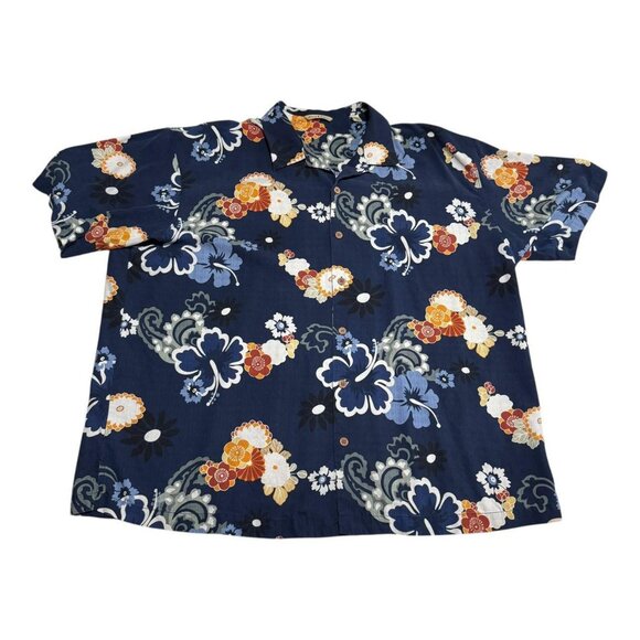 Tommy‎ Bahama Floral AOP 100% Silk Casual Button Up Shirt Adult 2XL - Picture 1 of 4